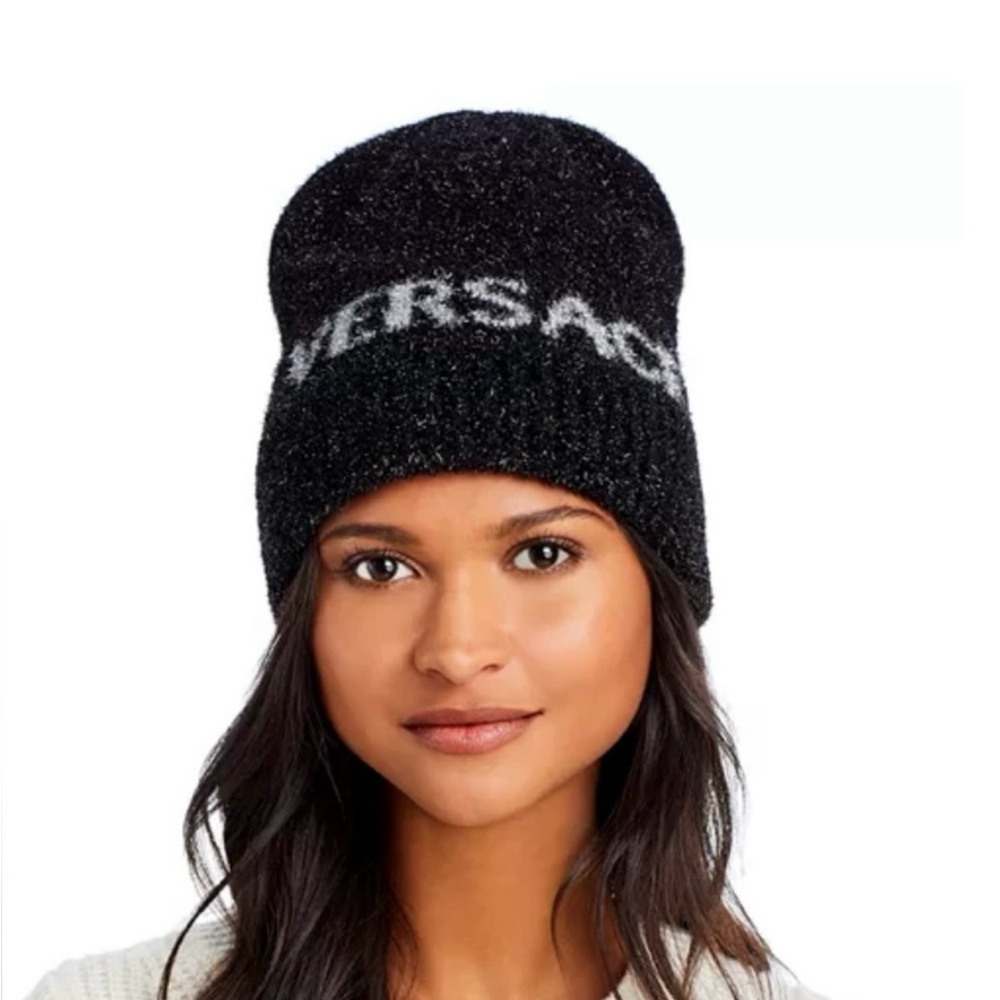 New Versace Metallic Logo Beanie